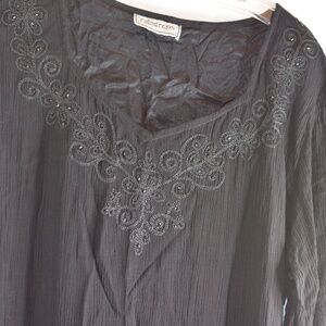 Black Raindrops Lace Embellished Dress SZ L